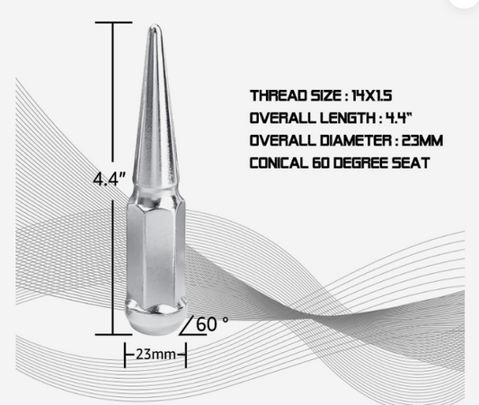 CHROME SPIKED LUG NUTS