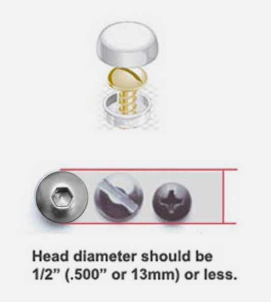 10 CHROME SPIKE LICENSE PLATE BOLT COVERS