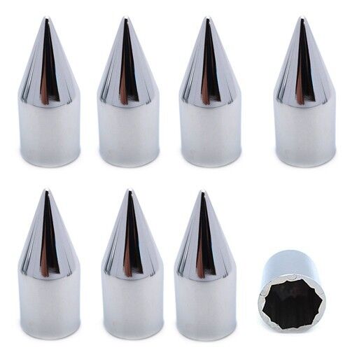 8 Pack CHROME SPIKE BOLT COVERS
